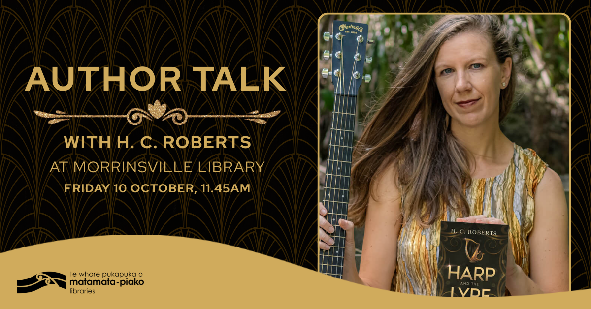hc roberts author talk morrinsville library 11.45am